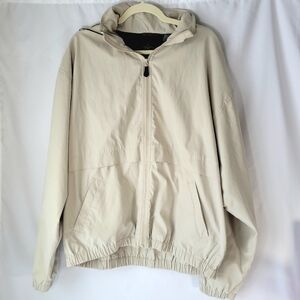 Greg Norman Men's Medium Tan Zip-Up Windbreaker Lightweight Golf Jacket